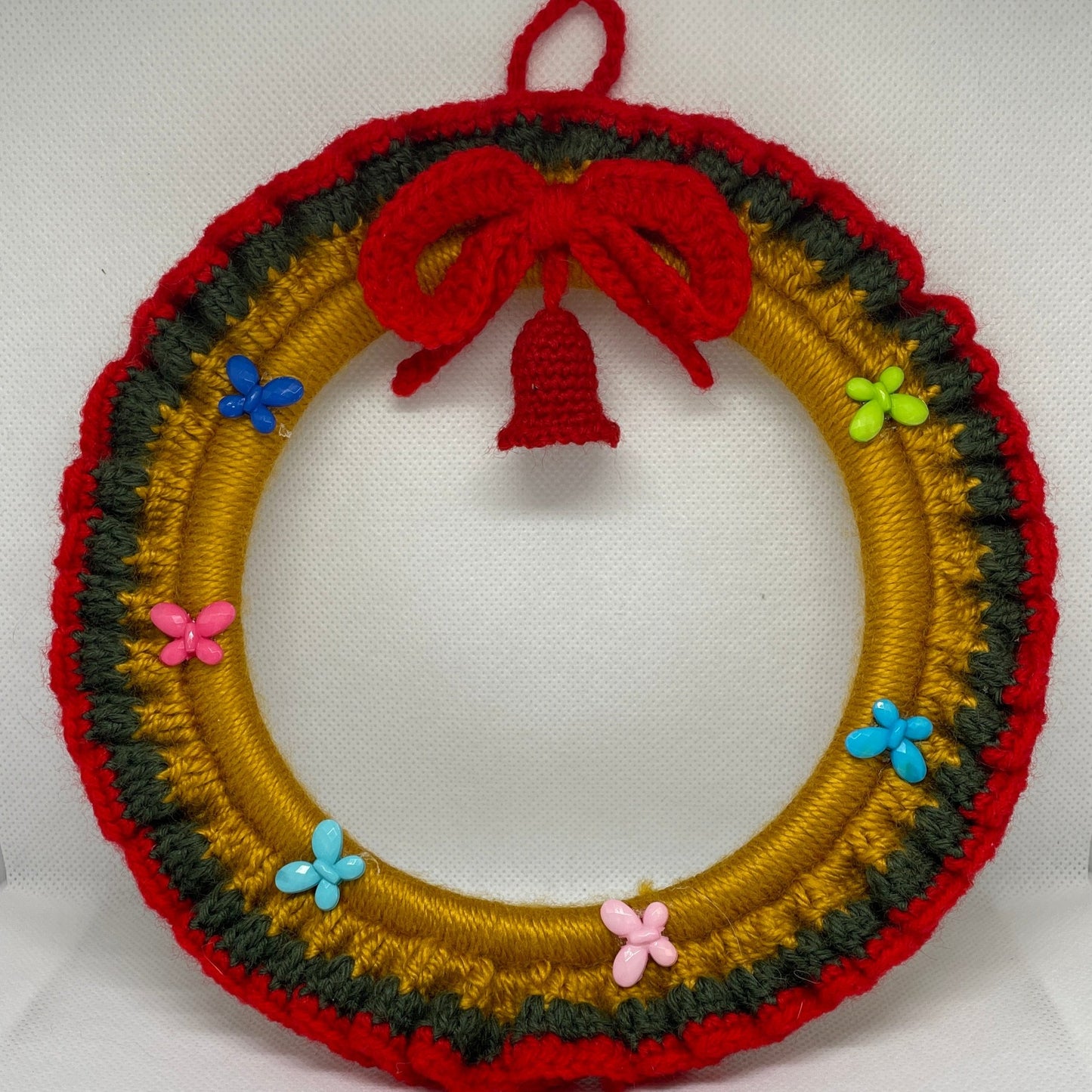 Handcrafted Crochet Christmas Wreath Decoration