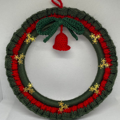 Handcrafted Crochet Christmas Wreath Decoration