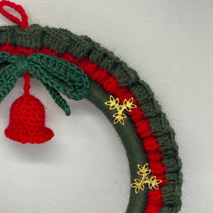 Handcrafted Crochet Christmas Wreath Decoration