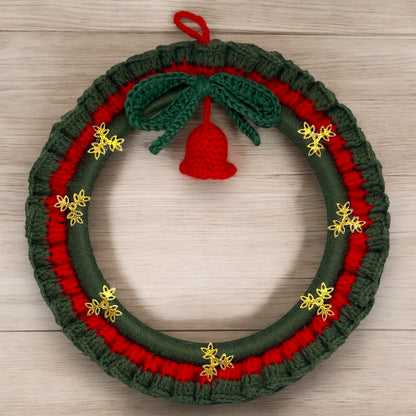 Handcrafted Crochet Christmas Wreath Decoration