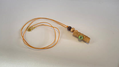 Hand-carved wooden necklace