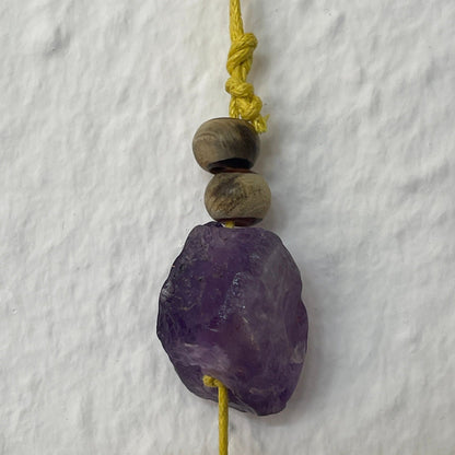 Amethyst Wall-Hanging Crystal & Driftwood Décor