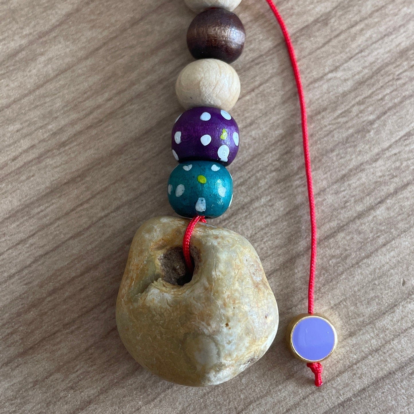 Beach Stone Key Ring