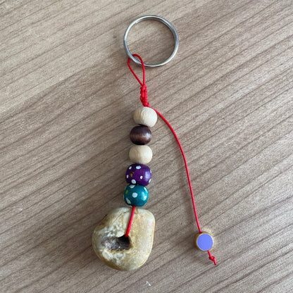 Beach Stone Key Ring