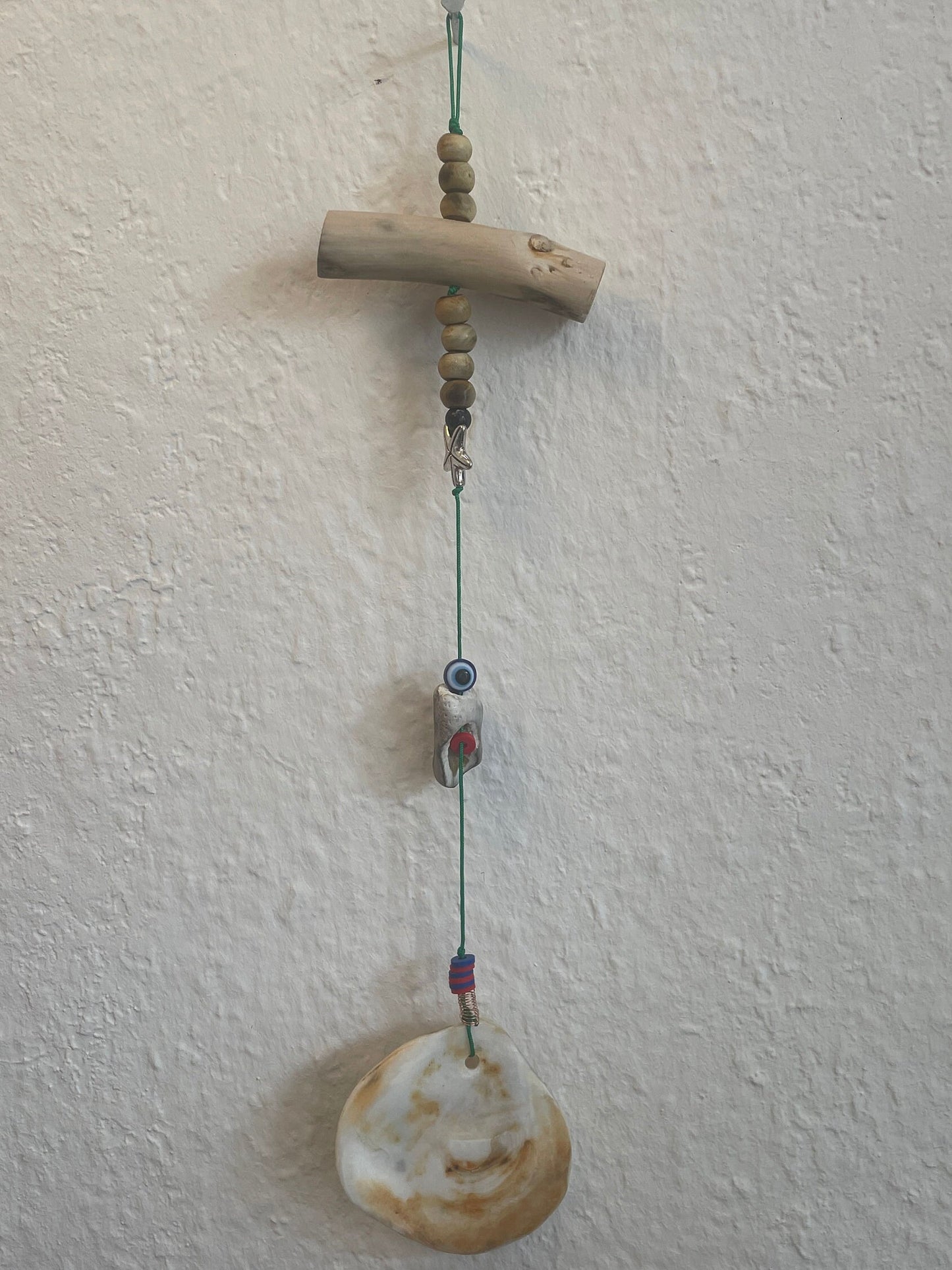 Handmade Driftwood and Hag Stone Hanging Decoration