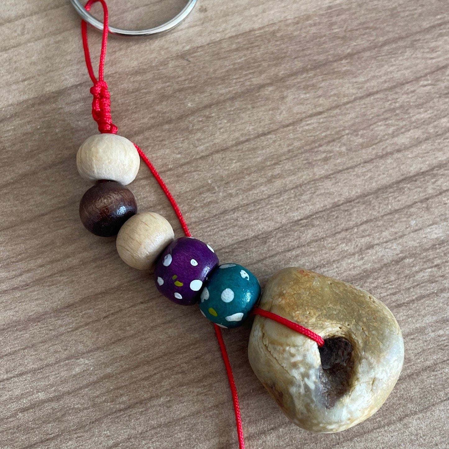 Beach Stone Key Ring