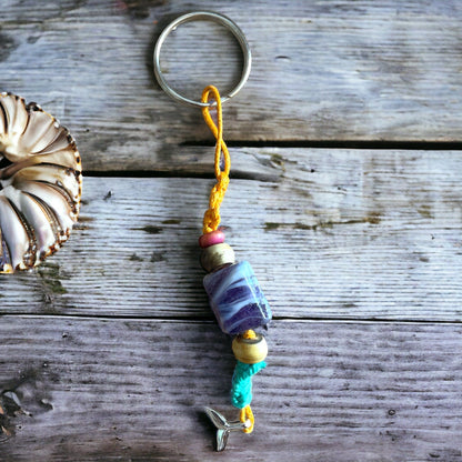 Amethyst Crystal Keychain